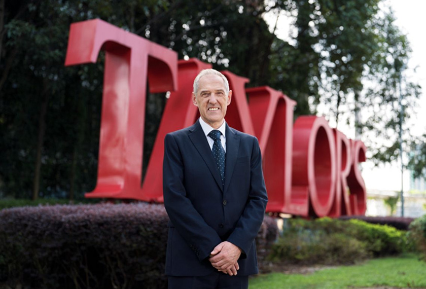 Barry Winn berharap untuk membina pendidikan bertaraf dunia didorong inovasi dan impak dunia nyata. - Foto Taylor’s University 