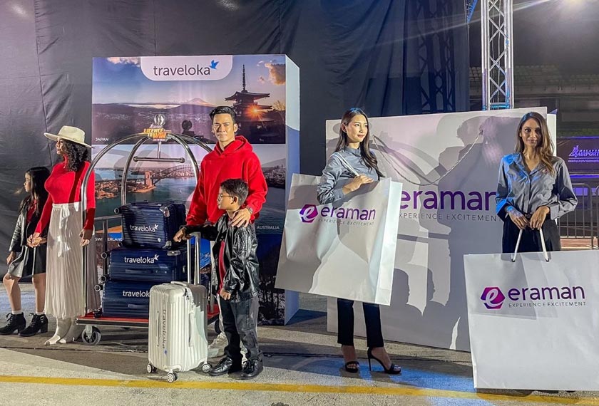 Gimik pelancaran disertakan dengan pameran rakan strategik Licence To Win 2025 iaitu Traveloka dan Eraman yang menyediakan pelbagai hadiah menarik seperti pakej percutian dan baucar beli-belah. - Foto MAHB