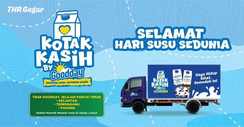 Jelajah “Kotak Kasih” Goodday yang akan berada di beberapa kawasan di Pantai Timur dengan kejutan menarik buat para pengunjung. - Foto Goodday