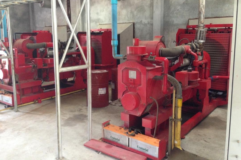 Biogas-powered generators at Dindings Farms - Tang/FLFAM