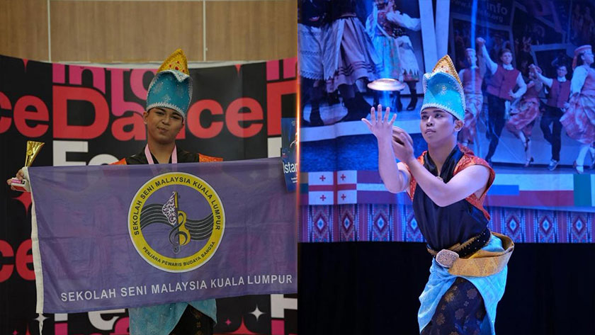 Zaim Ahmad Nizam dari Sekolah Seni Malaysia Kuala Lumpur meraih kemenangan tempat pertama dalam kategori perseorangan.