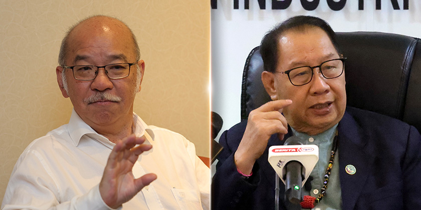 Yong Teck Lee (kiri) dan Jeffrey Kitingan