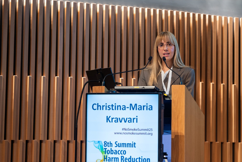 Setiausaha Agung bagi Kesihatan Awam Kementerian Kesihatan Greece, Christina-Maria Kravvari jelaskan undang-undang baharu Greece melindungi kanak-kanak daripada produk tembakau dan alcohol.