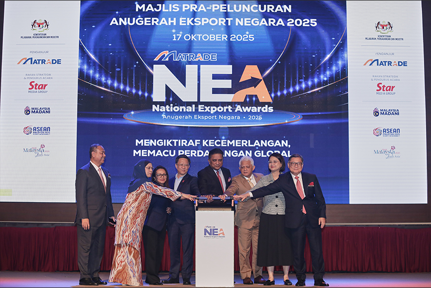 Gimik pelancaran Anugerah Eksport Negara (NEA) 2025 berlangsung dengan meriah. - Foto MATRADE