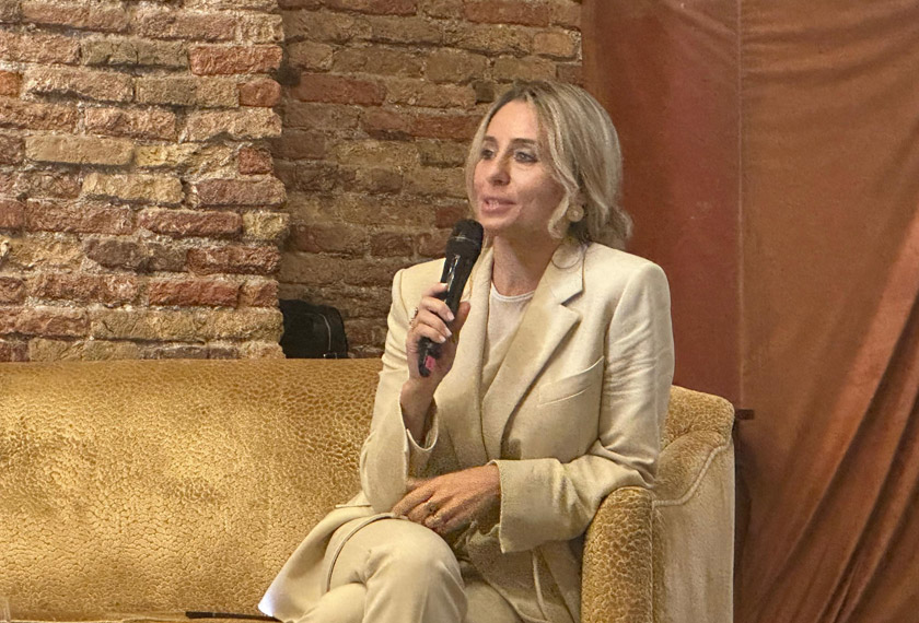 A woman speaking