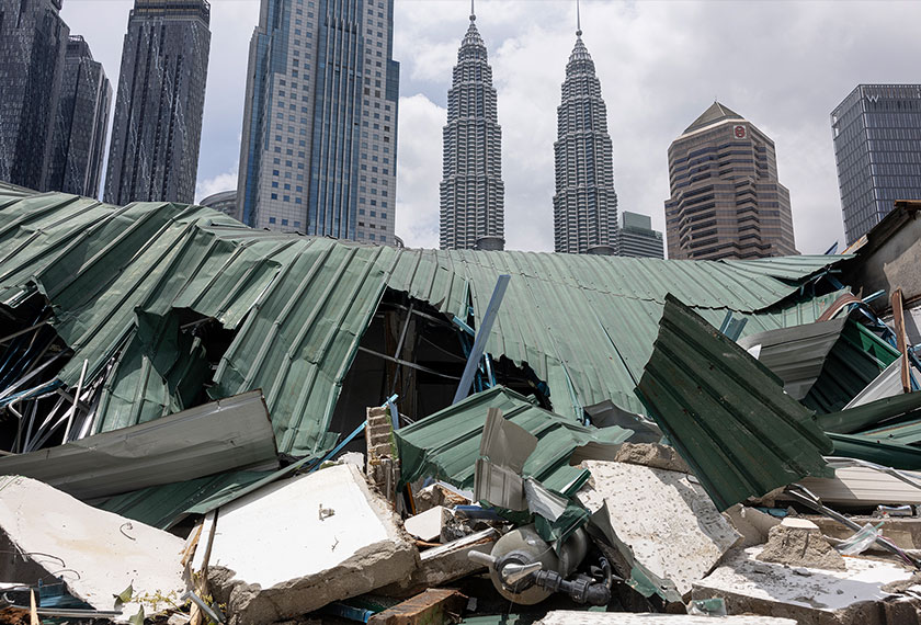 Antara rumah yang terkesan dengan arahan pecah pintu di Kampung Sungai Baru